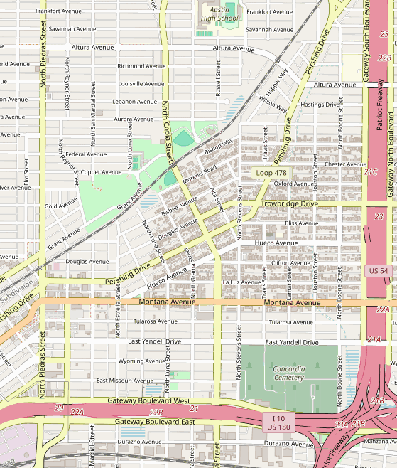 Club location map